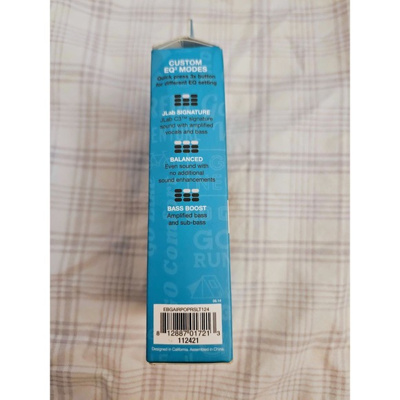 JLab Go Air Pop True Wireless Bluetooth Earbuds + Charging Case, Black NIB - Picture 4 of 5